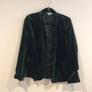 Dark green velvet blazer